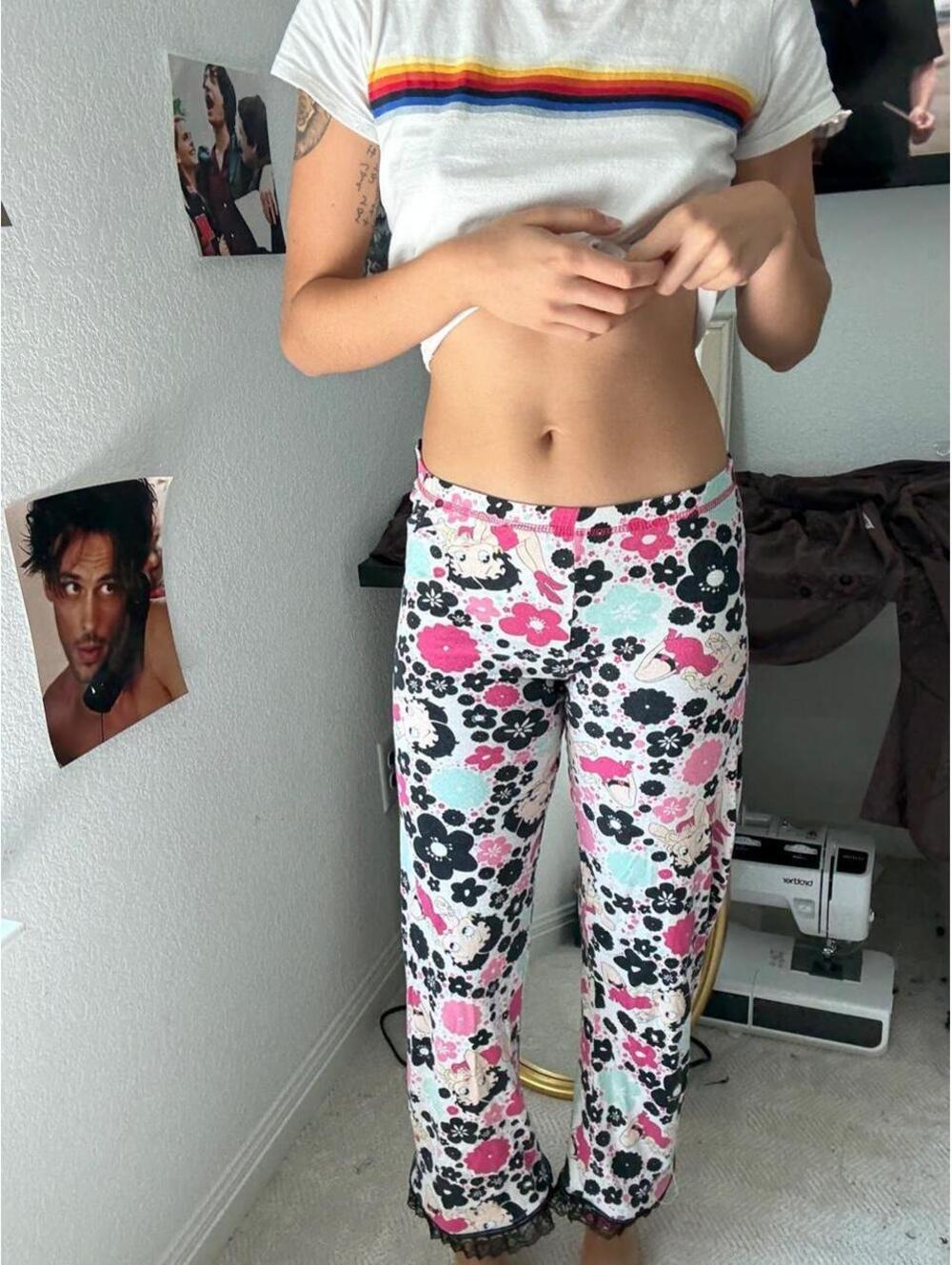 Betty Boop Women's Multi and Pink Trousers